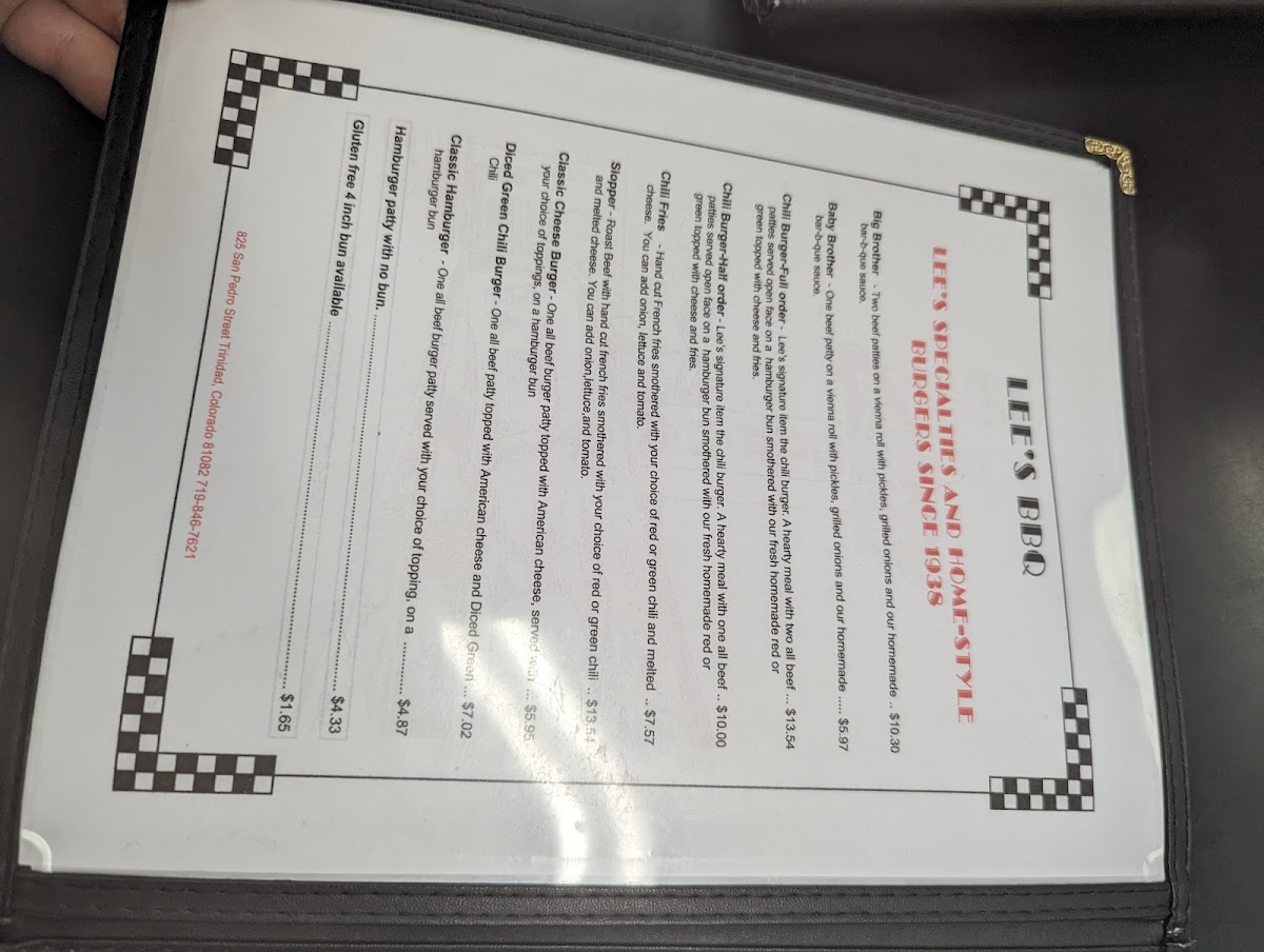 Lee's BBQ Menu - Image 3