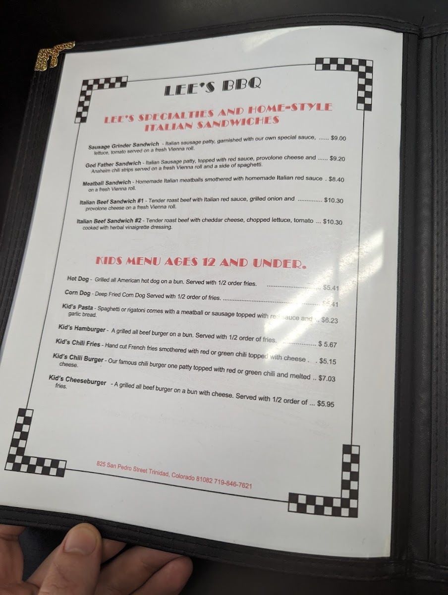 Lee's BBQ Menu - Image 4